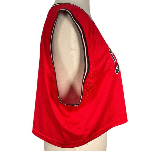 Chicago Bulls Women’s Cropped Jersey Size XL New Without Tag NBA Ultra Game Red - Picture 5 of 16